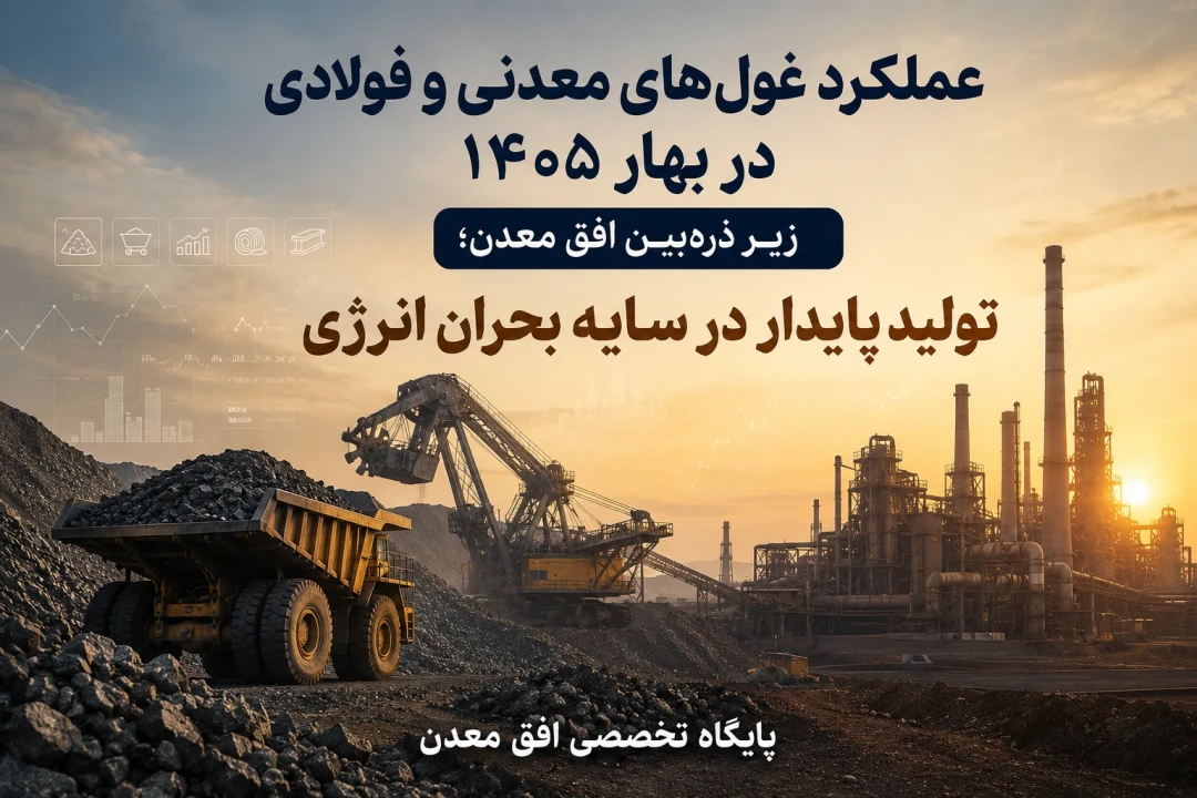 عملکرد غول‌های معدنی و فولادی در بهار ۱۴۰۵ زیر ذره‌بین افق معدن؛ تولید پایدار در سایه بحران انرژی